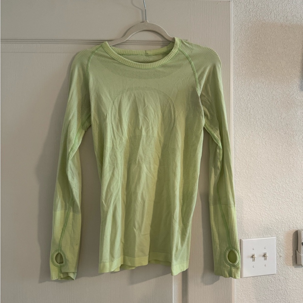 neon green lulu long sleeve